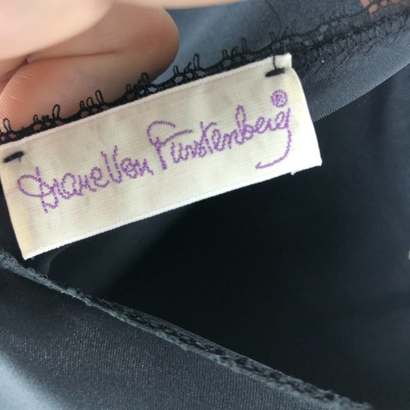 Diane Von Furstenburg long black nightgown Medium - Picture 2 of 6